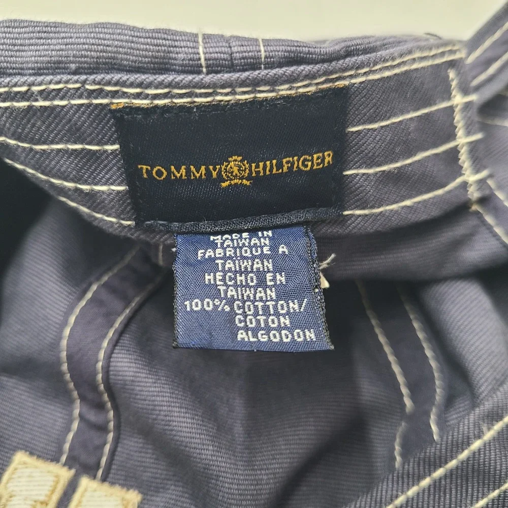 Tommy‎ Hilfiger Hat Strapback Blue Gold 1985 H Logo Cotton Casual Preppy Dad Men